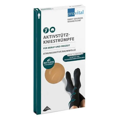 Provital Aktivstützkniestrümpfe Herren Größe 43-46 beige, 2 St