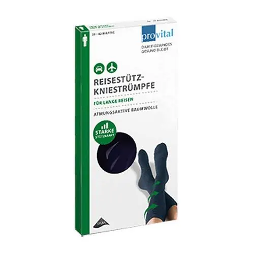 Provital Reisekniestrümpfe Größe 39-42 schwarz, 2 St