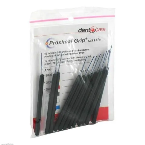 Proximal Grip xx-fein schwarz Interdentalbürste, 12 St