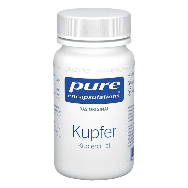Pure Encapsulations Kupfer Kupfercitrat Kapseln, 60 St