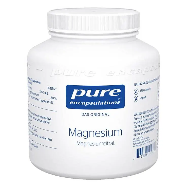 Pure Encapsulations Magnesium Magnesiumcitrat Kapseln, 180 St