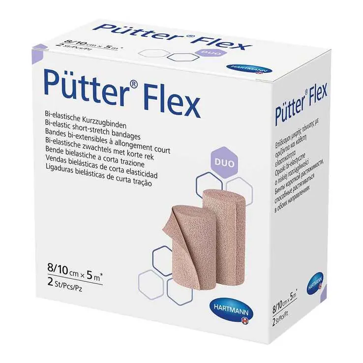 Pütterflex Duo Binde 8 cm / 10 cm x 5 m, 2 St