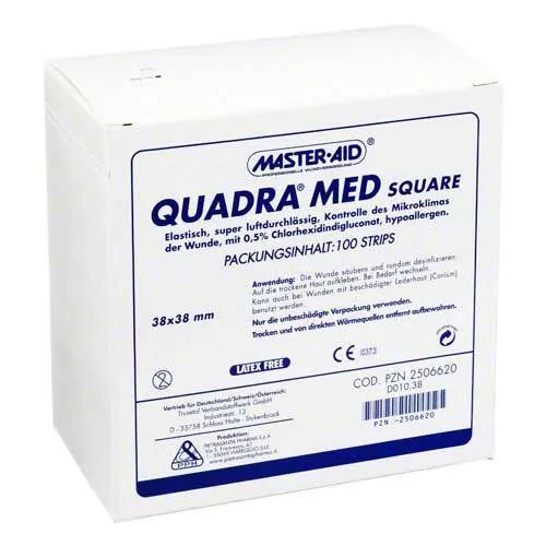 Quadra Med square 38x38 mm Strips Master Aid, 100 St