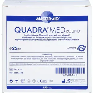 QUADRAMEDround25mmStripsMasterAid150St