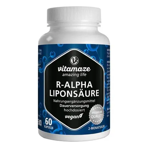 R-Alpha-Liponsäure 200 mg hochdosiert vegan Kapseln , 60 St