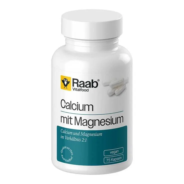 Raab Vitalfood Calcium mit Magnesium Kapseln, 75 St