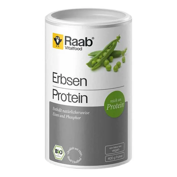 Raab Vitalfood Erbsen Protein Bio Pulver, 400 g