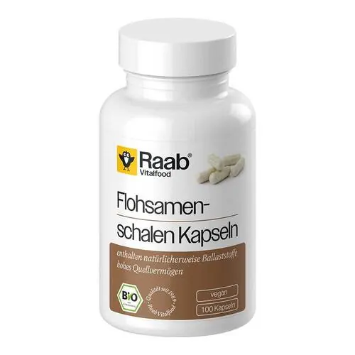 Raab Vitalfood Flohsamenschalen Bio Kapseln, 100 St