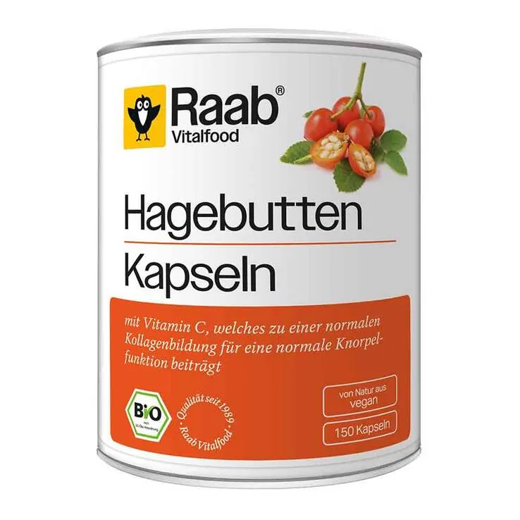 Raab Vitalfood Hagebutte Bio Kapseln, 150 St
