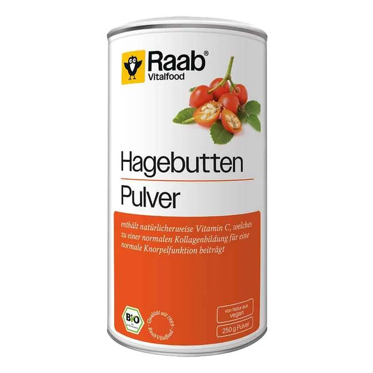 Raab Vitalfood Hagebutte Bio Pulver, 250 g