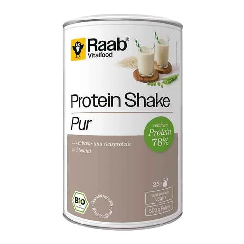 RAAB Vitalfood Protein Shake pur Bio Pulver, 500 g