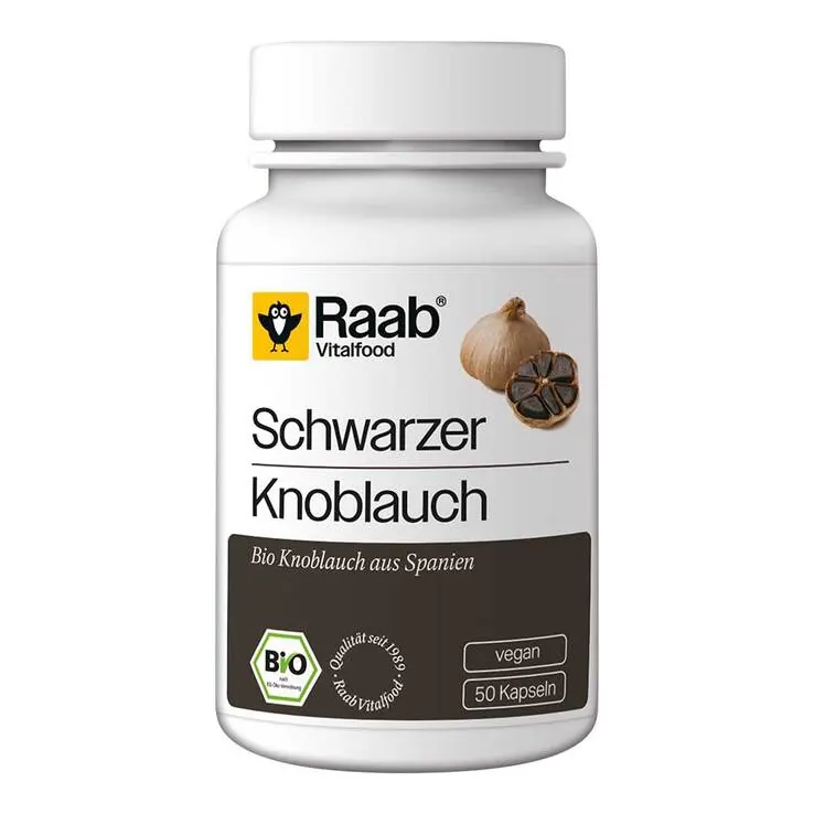 Raab Vitalfood Schwarzer Knoblauch Kapseln, 50 St