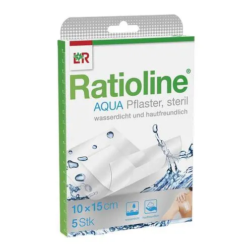 RATIOLINE aqua Duschpflaster Plus 10x15 cm steril, 5 St