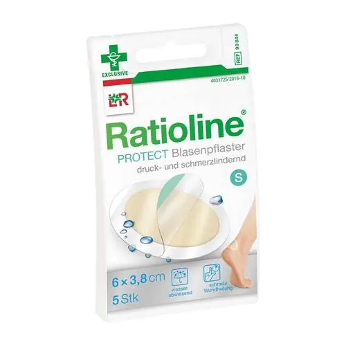 Ratioline protect Blasenpflaster 3,8x6 cm klein, 5 St
