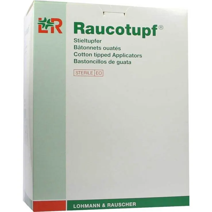 Raucotupf Stieltupfer 2 St.steril großer Wattek., 50X2 St