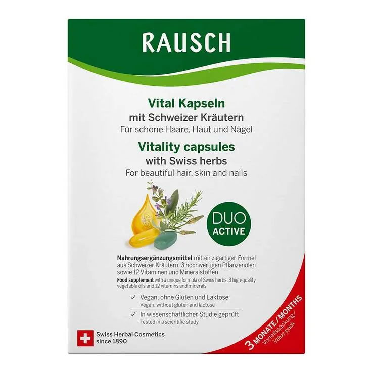 Rausch Vital Kapseln mit Schweizer Kräuter , 3X30X2 St