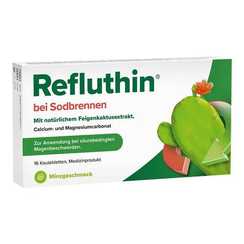Refluthin bei Sodbrennen Kautabletten Minze, 16 St