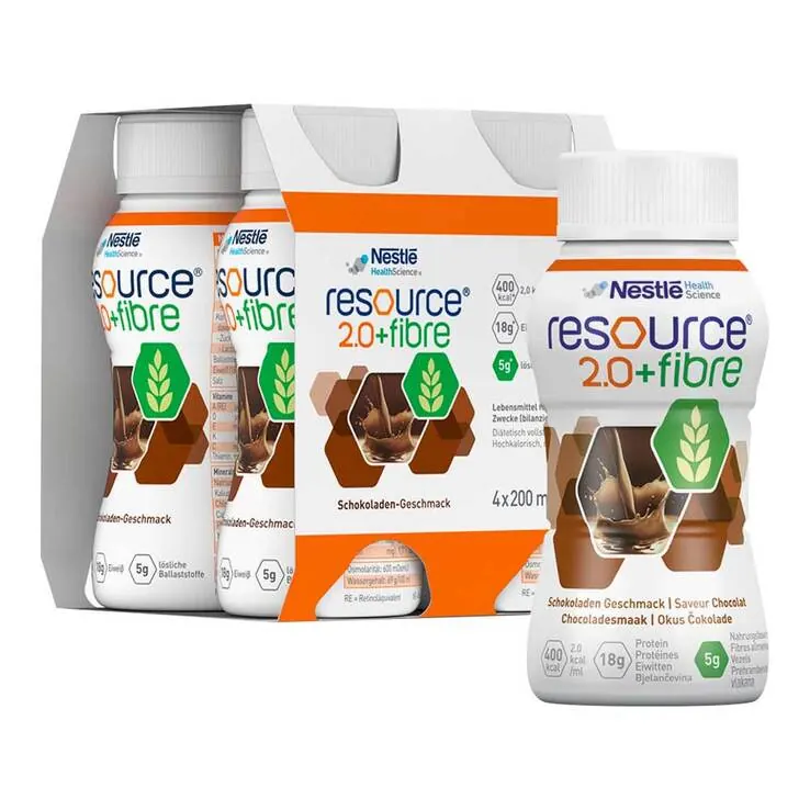 Resource 2.0 + fibre Schokolade, 4X200 ml