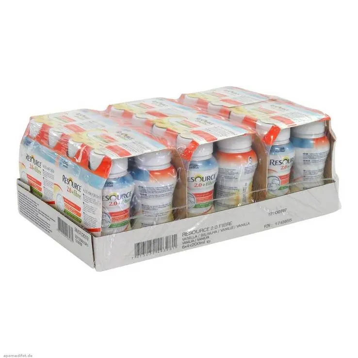 Resource 2.0 + fibre Vanille, 6X4X200 ml