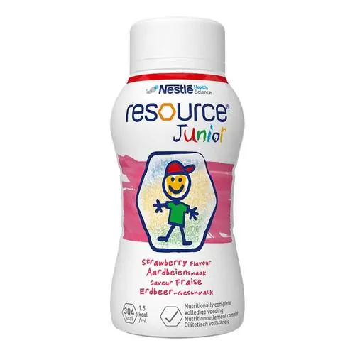 Resource Junior Erdbeer-Geschmack flüssig, 4X200 ml