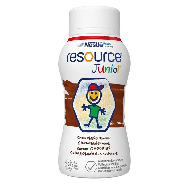 Resource Junior Schokoladen-Geschmack flüssig, 6X4X200 ml