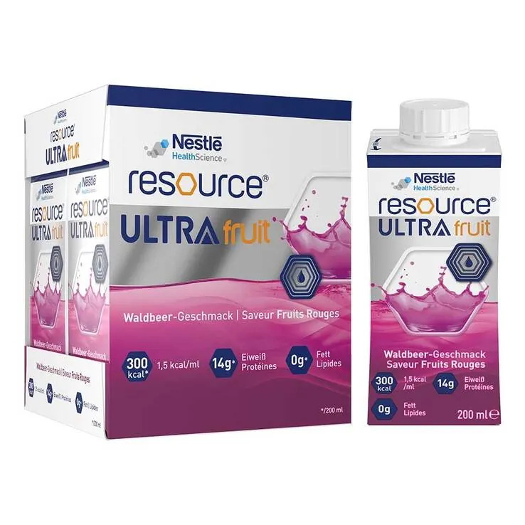 Resource Ultra Fruit Waldbeere flüssig, 4X200 ml