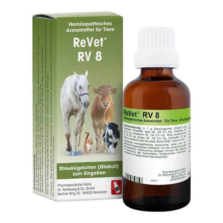 ReVet RV 8 Globuli für Tiere, 42 g