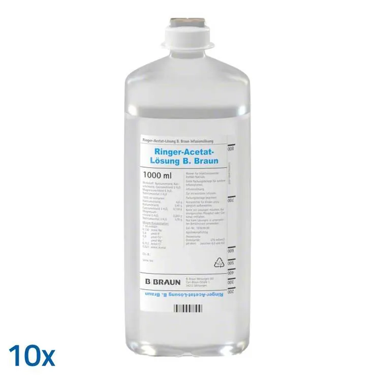 Ringer Acetat Infusionslösung Ecof, 10X1000 ml