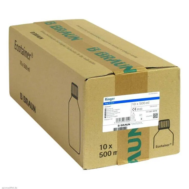 Ringer Lösung B.Braun Spüllösung Ecotainer, 10X500 ml