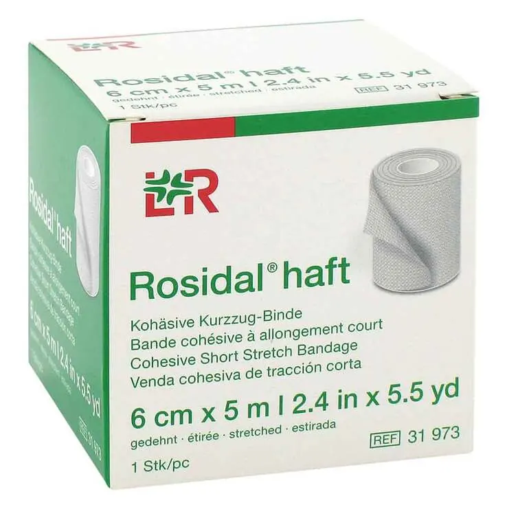 Rosidal haft Kompressionsbinde 6 cm x 5 m, 1 St