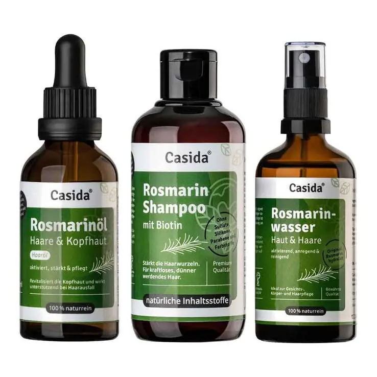 Rosmarin Haarkur mit Rosmarinöl + Wasser+Shampoo Set, 1 P