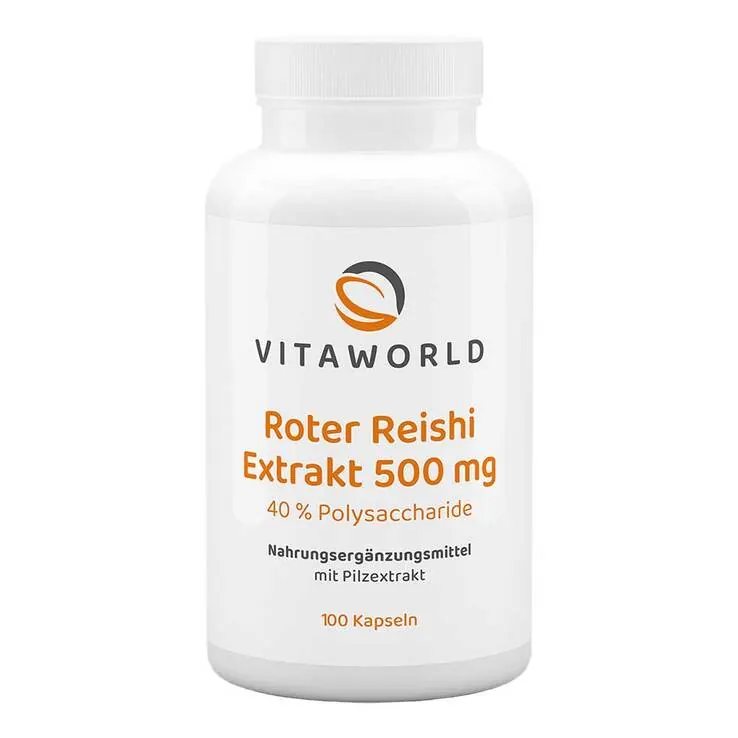 Roter Reishi Extrakt 500 mg 40% Polysacchar.Kapseln, 100 St