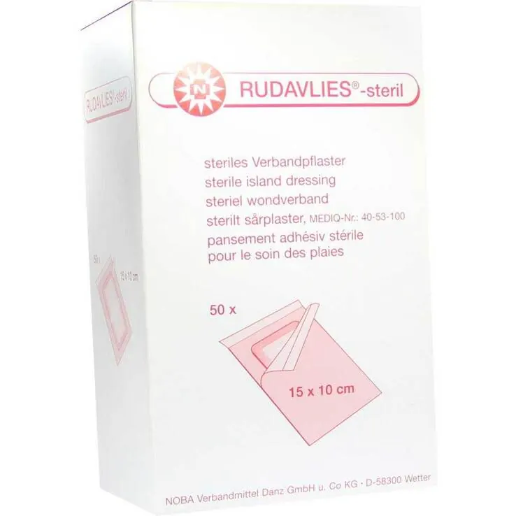 Rudavlies 15cmx10cm Verbandp, 50 St