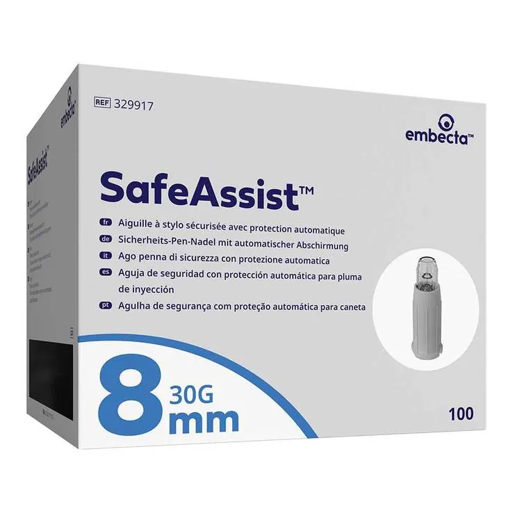 SAFEASSIST Sicherheits-Pen-Nadel 8 mm, 100 St