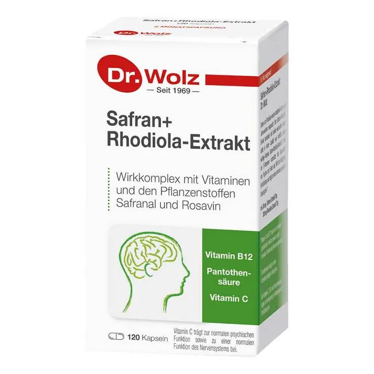 Safran + Rhodiola-Extrakt Dr.Wolz Kapseln, 120 St