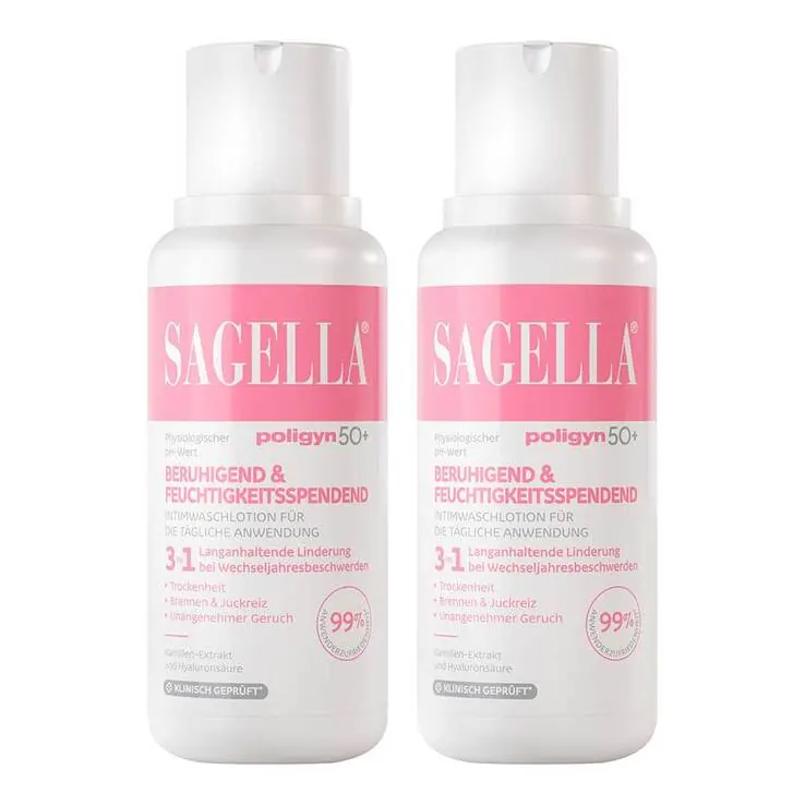 Sagella poligyn Intimwaschlotion für Frauen 50 + , 2x500 ml