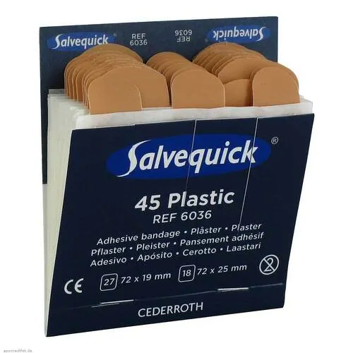 Salvequick Pflasterstrips wasserfest Refill 6036, 45 St