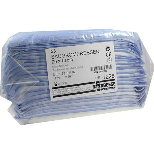 Saugkompressen unsteril 10x20 cm 1228, 25 St