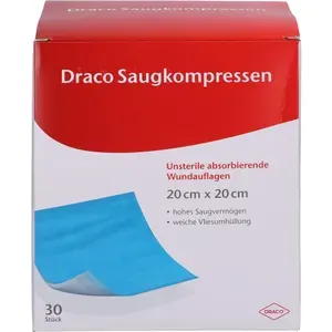 SAUGKOMPRESSENunsteril20x20cmDraco30St