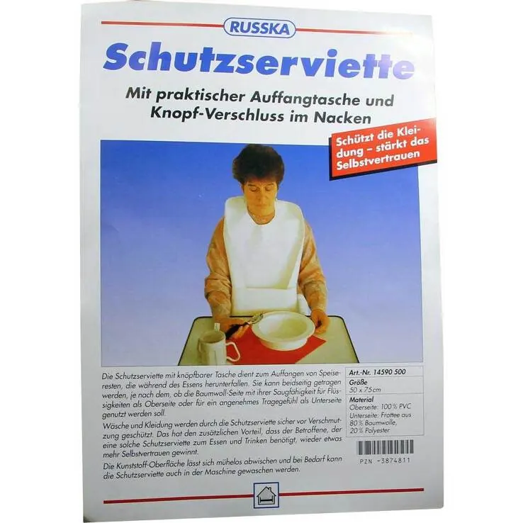 Schutzserviette mit Auffangtas, 1 St