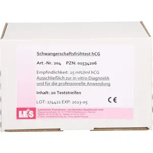 SCHWANGERSCHAFTS-FRÜHTESThCGTeststreifenUrin20St