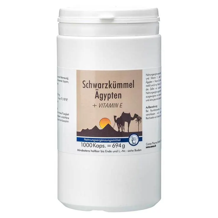 Schwarzkümmel Ägypten + E Kapseln, 1000 St