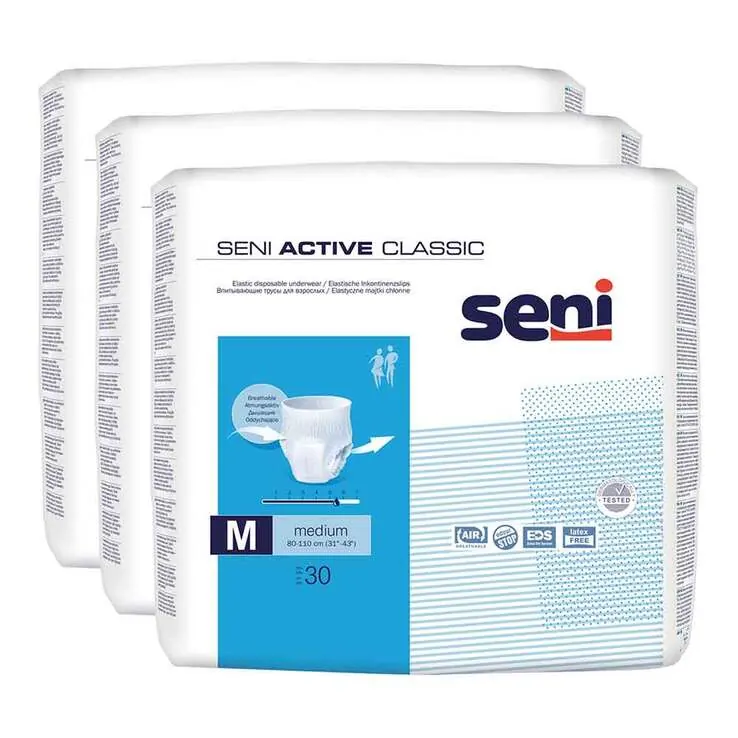 Seni Active Classic Inkontinenzslip Einm.medium, 3X30 St
