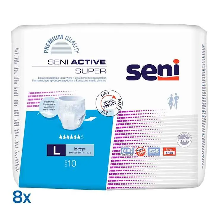 Seni® Active Super Inkontinenzslip Einmal L, 8X10 St