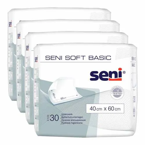 SENI Soft Basic Bettschutzunterlage 40x60 cm, 4X30 St