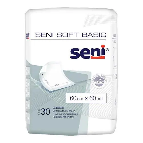 SENI Soft Basic Bettschutzunterlage 60x60 cm, 30 St