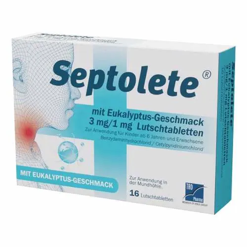 Septolete mit Eukalyptus-Geschmack 3mg / 1mg Lut.-Tab., 16 St