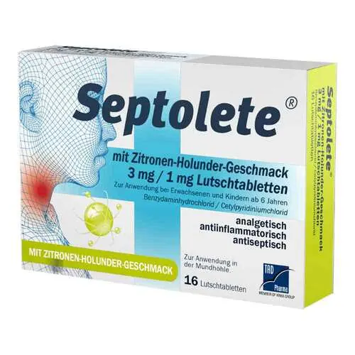 Septolete mit Zitronen-Holund.Geschm.3mg / 1mg Lut.-T., 16 St