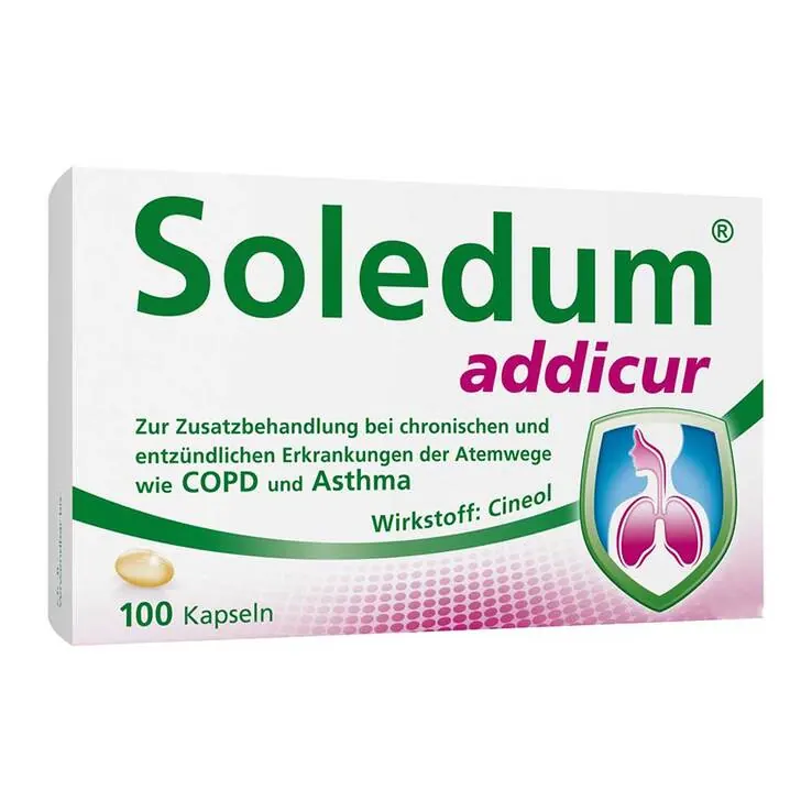 Soledum addicur 200 mg magensaftresistent Weichkapseln, 100 St