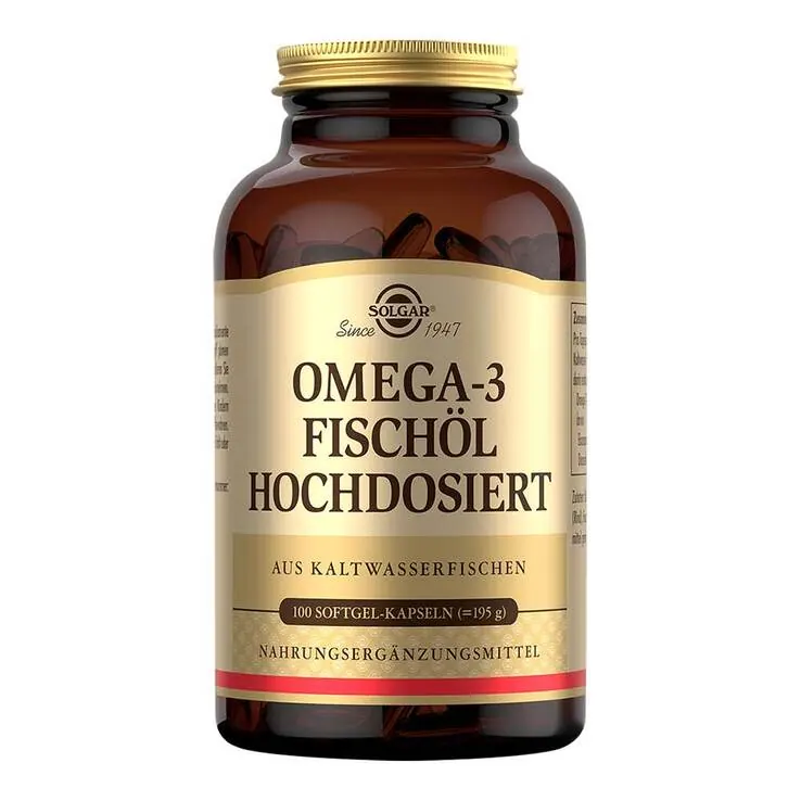 Solgar Omega-3 Fischöl hochdosiert Kapseln, 100 St